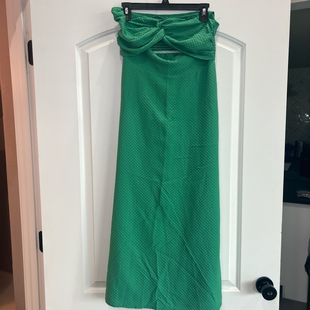 Green Women's Strapless Dress